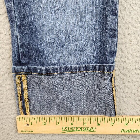 Y2K Baby Phat Jeans Women's/Jr's 7 Mid Rise Capri Cuffed Stretch Blue VTG Denim - Picture 7 of 11